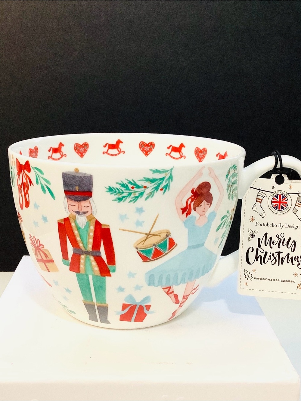 NEW Portobello by Design Bone China Festive Nutcracker & Ballerina Coffee Mug